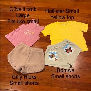 Shorts and crop top assorted bundle